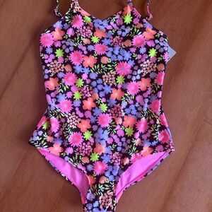 Floral Big Girls One Piece Swimsuit